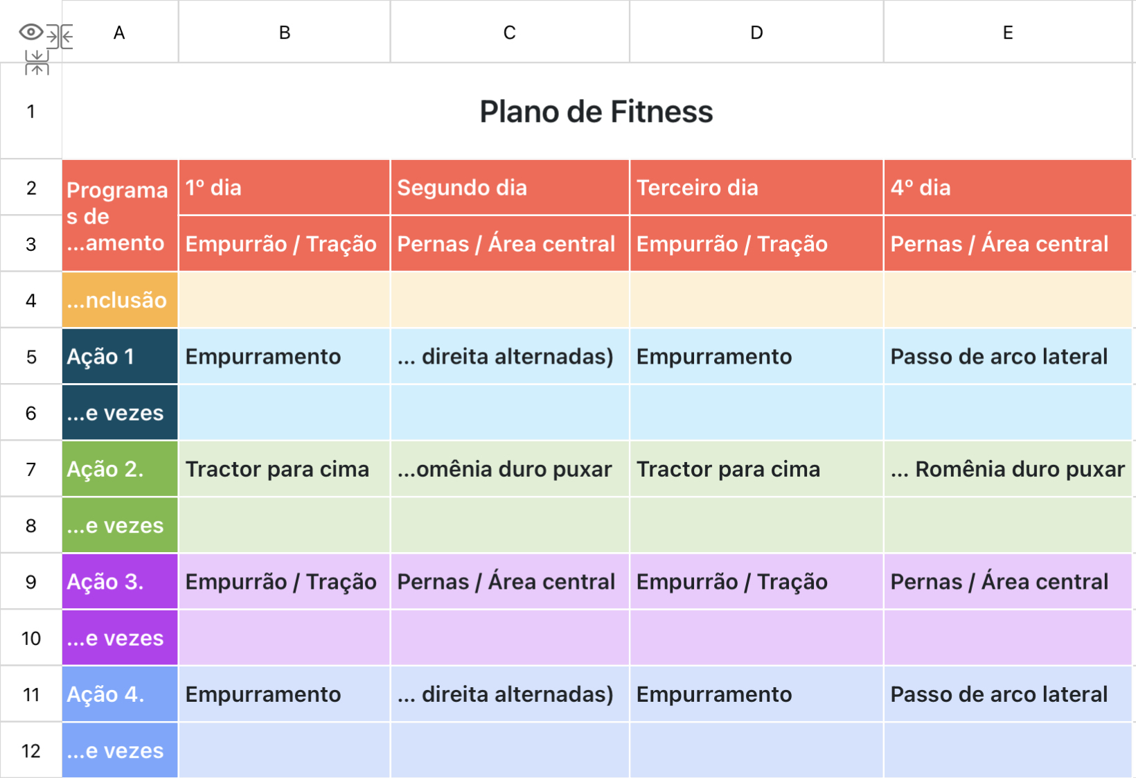 Plano de Fitness 1